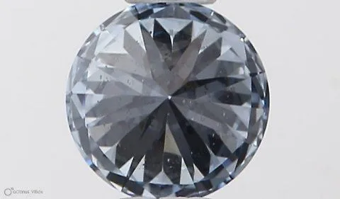 0.4ct ROUND Fancy Blue VS2 Coloured Lab diamond