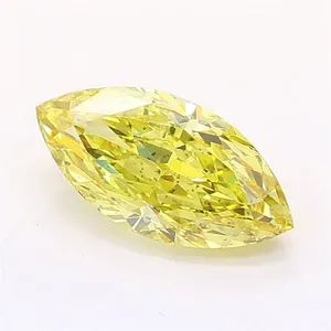 1.08ct MARQUISE Fancy Intense Yellow SI1 Coloured Lab diamond
