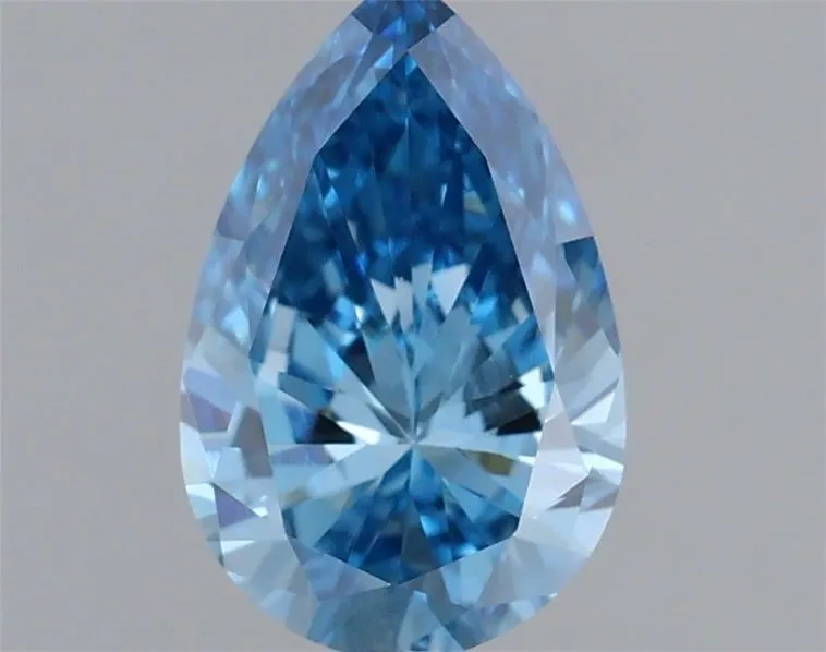 0.46ct PEAR Fancy Vivid Blue VS1 Coloured Lab diamond