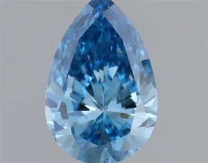 0.46ct PEAR Fancy Vivid Blue VS1 Coloured Lab diamond