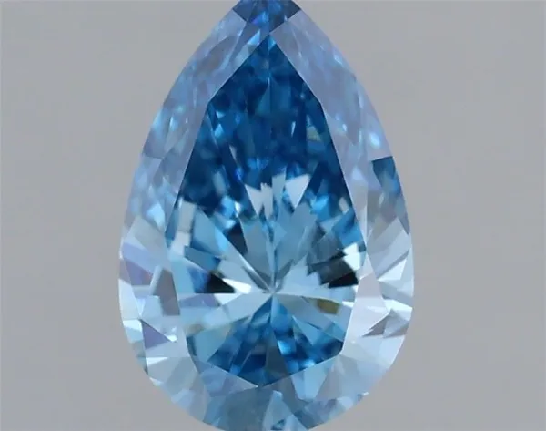 0.46ct PEAR Fancy Vivid Blue VS1 Coloured Lab diamond