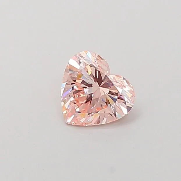 0.80ct HEART Fancy Pink SI1 Coloured Lab diamond