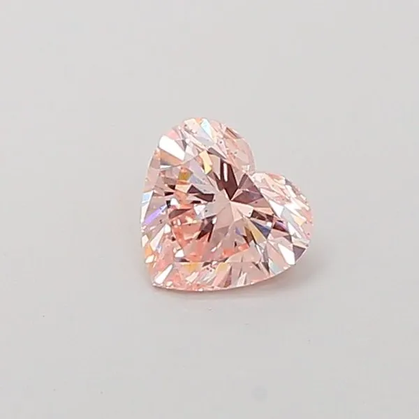 0.8ct HEART Fancy Pink SI1 Coloured Lab diamond