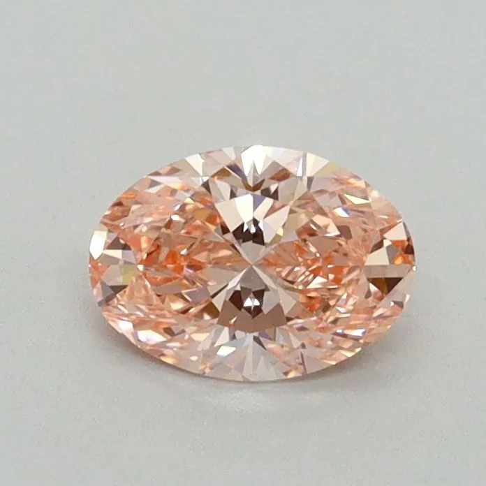 0.50ct OVAL Fancy Vivid Pink VS1 Coloured Lab diamond