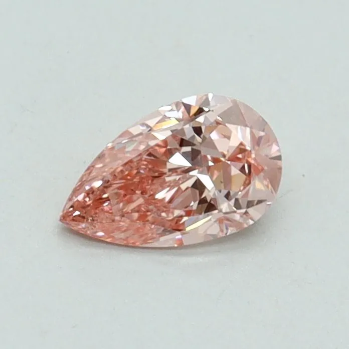 0.37ct PEAR Fancy Vivid Pink VS1 Coloured Lab diamond