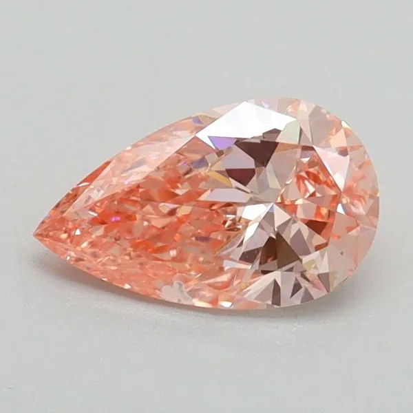 0.73ct PEAR Fancy Vivid Pink SI1 Coloured Lab diamond