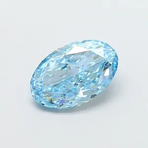 1.06ct OVAL Fancy Vivid Blue VS1 Coloured Lab diamond