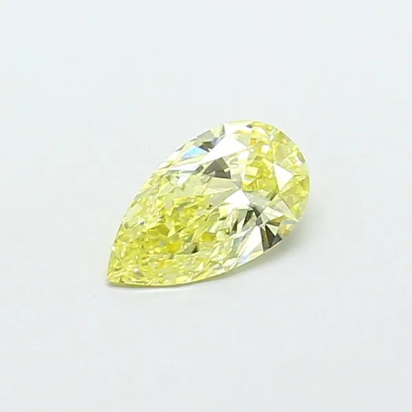 0.55ct PEAR Fancy Yellow VVS2 Coloured Lab diamond