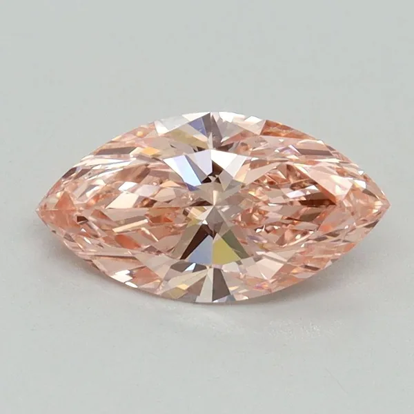1ct MARQUISE Fancy Vivid Pink VS1 Coloured Lab diamond