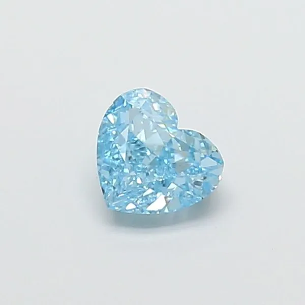 1.01ct HEART Fancy Vivid Blue VVS2 Coloured Lab diamond