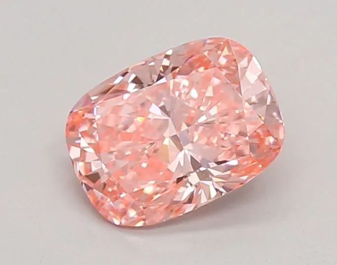 0.90ct CUSHION Fancy Vivid Pink VS1 Coloured Lab diamond
