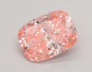 0.9ct CUSHION Fancy Vivid Pink VS1 Coloured Lab diamond