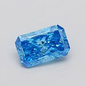 0.37ct RADIANT Fancy Vivid Blue VVS2 Coloured Lab diamond