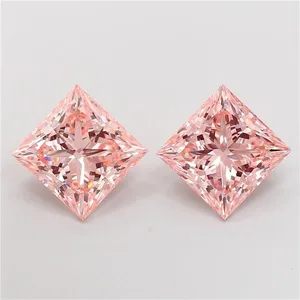 5.02ct PRINCESS Fancy Intense Pink VS1 Coloured Lab diamond