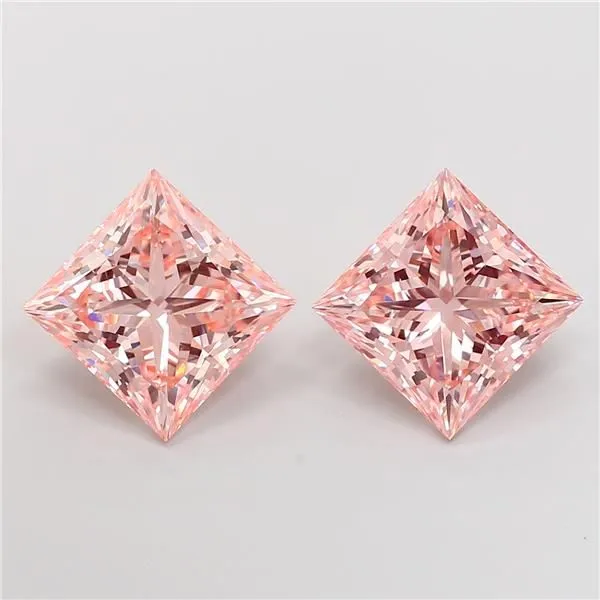 5.02ct PRINCESS Fancy Intense Pink VS1 Coloured Lab diamond