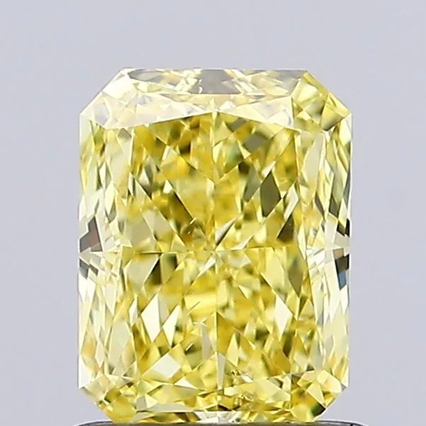 1.00ct RADIANT Fancy Intense Yellow VS2 Coloured Lab diamond