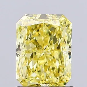 1ct RADIANT Fancy Intense Yellow VS2 Coloured Lab diamond