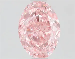 1ct OVAL Fancy Vivid Pink VS1 Coloured Lab diamond