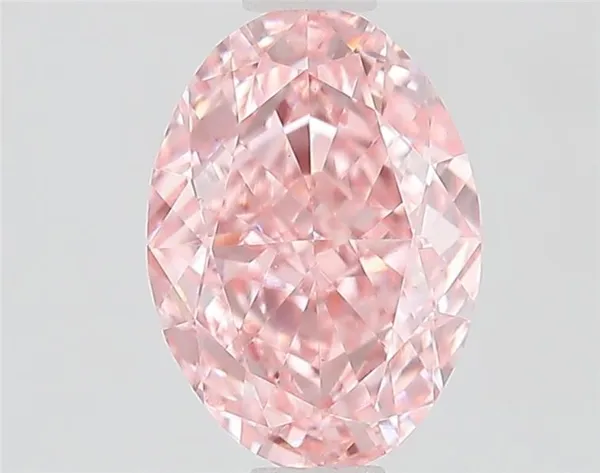 1ct OVAL Fancy Vivid Pink VS1 Coloured Lab diamond