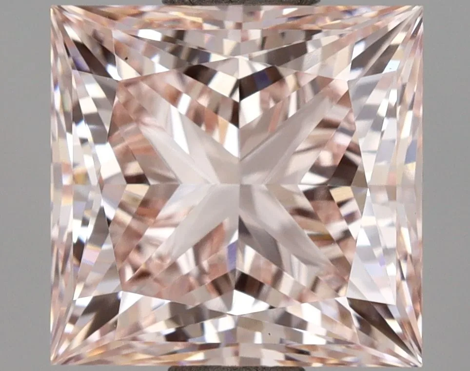 2.53ct PRINCESS Fancy Intense Pink VS1 Coloured Lab diamond