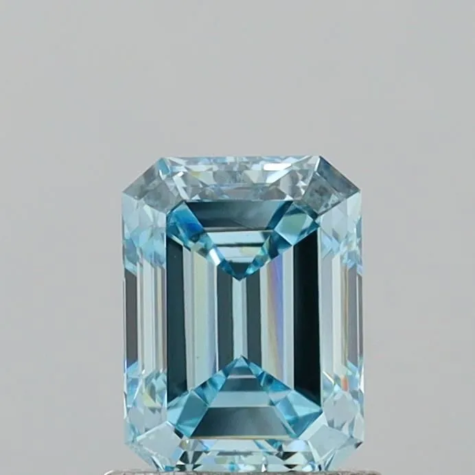 1.19ct EMERALD Fancy Intense Blue VS1 Coloured Lab diamond