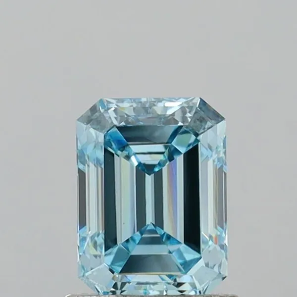1.19ct EMERALD Fancy Intense Blue VS1 Coloured Lab diamond