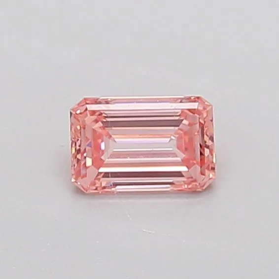0.3ct EMERALD Fancy Intense Pink VS2 Coloured Lab diamond