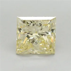 1.6ct PRINCESS Fancy Yellow VVS2 Coloured Lab diamond