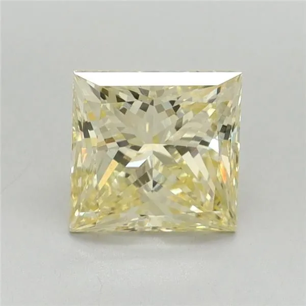 1.6ct PRINCESS Fancy Yellow VVS2 Coloured Lab diamond