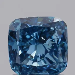 1.01ct CUSHION Fancy Vivid Blue SI1 Coloured Lab diamond