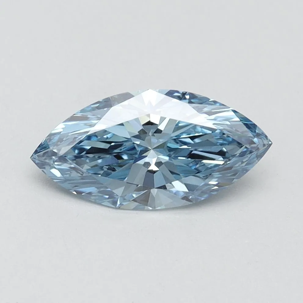 1.02ct MARQUISE Fancy Vivid Blue VS1 Coloured Lab diamond