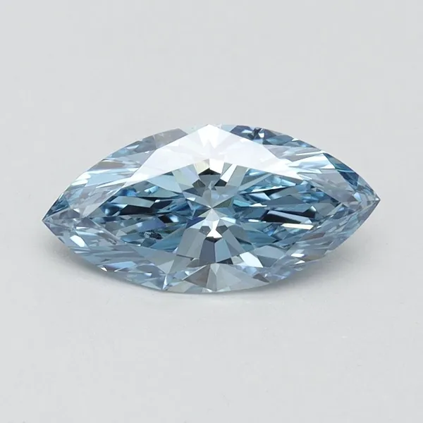 1.02ct MARQUISE Fancy Vivid Blue VS1 Coloured Lab diamond