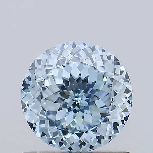 1.01ct ROUND Fancy Vivid Blue VS1 Coloured Lab diamond