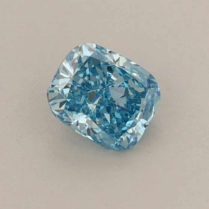 0.47ct CUSHION Fancy Vivid Blue VS2 Coloured Lab diamond