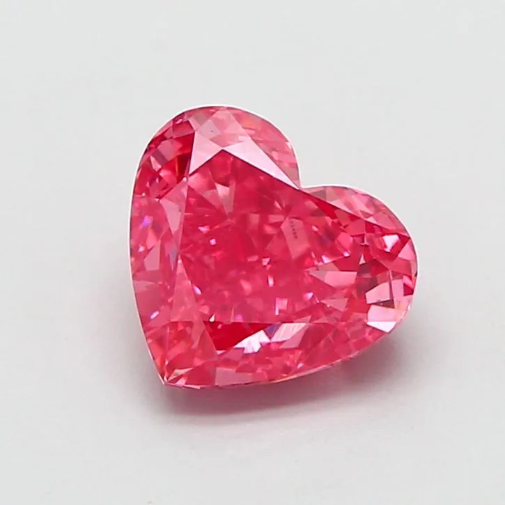 1.56ct HEART Fancy Vivid Pink VS1 Coloured Lab diamond
