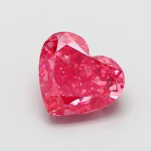 1.56ct HEART Fancy Vivid Pink VS1 Coloured Lab diamond