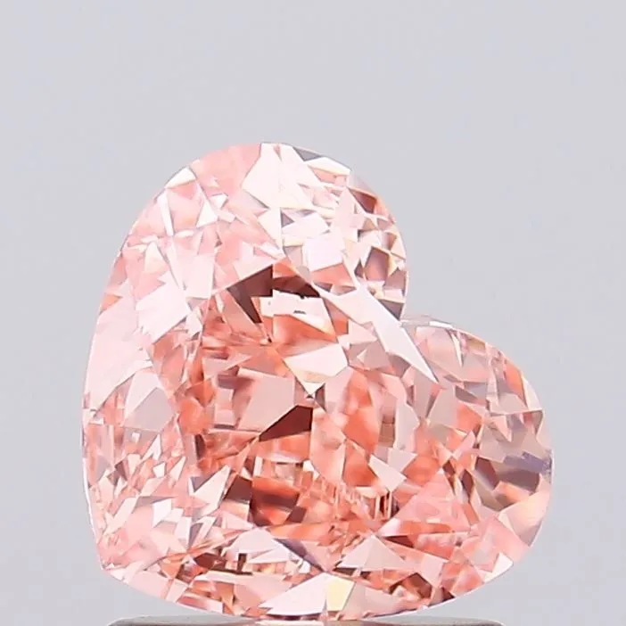 1.64ct HEART Fancy Vivid Pink VVS2 Coloured Lab diamond