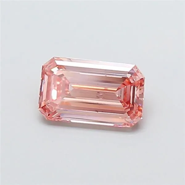1ct EMERALD Fancy Intense Pink SI1 Coloured Lab diamond