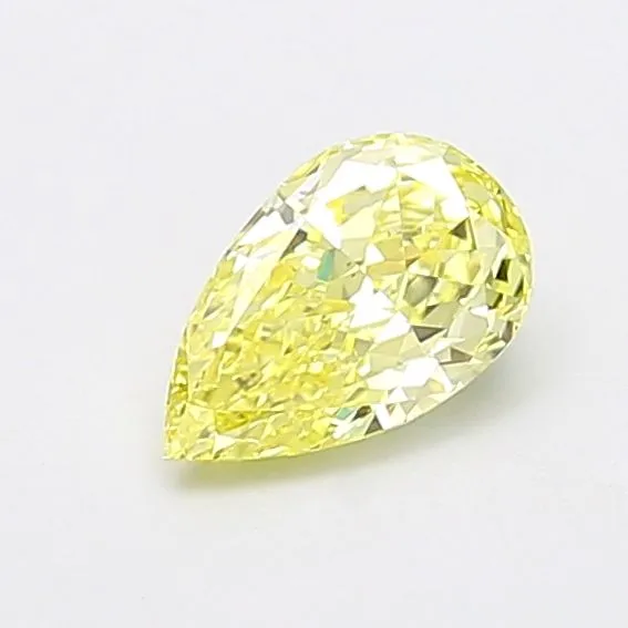 0.92ct PEAR Fancy Intense Yellow VS2 Coloured Lab diamond
