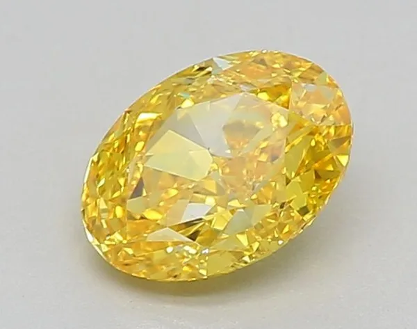 1.05ct OVAL Fancy Vivid Yellow VVS2 Coloured Lab diamond