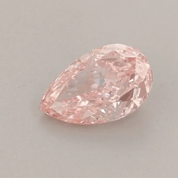 0.5ct PEAR Fancy Vivid Pink VVS2 Coloured Lab diamond