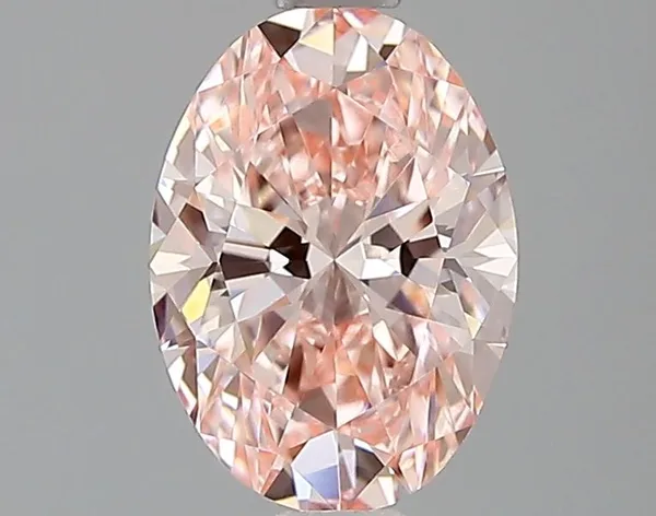 1.03ct OVAL Fancy Vivid Pink VVS2 Coloured Lab diamond