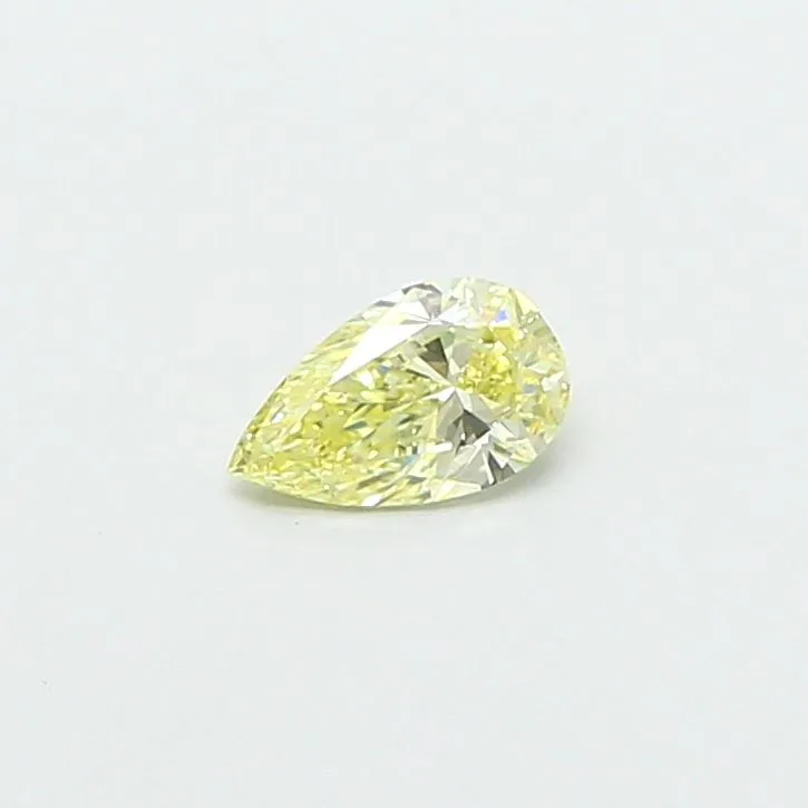 0.48ct PEAR Fancy Yellow VVS2 Coloured Lab diamond