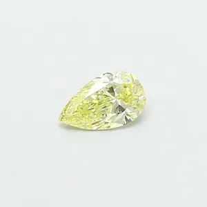 0.48ct PEAR Fancy Yellow VVS2 Coloured Lab diamond