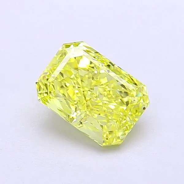 1.18ct RADIANT Fancy Intense Yellow VVS2 Coloured Lab diamond