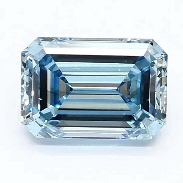 1.80ct EMERALD Fancy Vivid Blue VS2 Coloured Lab diamond