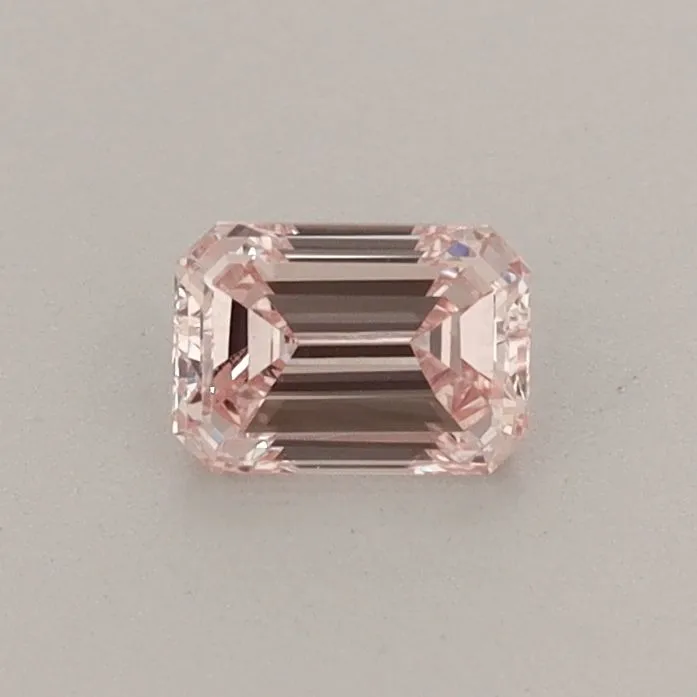 0.38ct EMERALD Fancy Pink VS1 Coloured Lab diamond