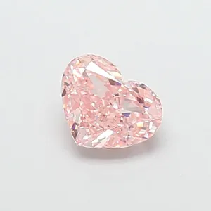 1.36ct HEART Fancy Intense Pink VS2 Coloured Lab diamond