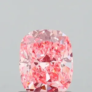 1.02ct CUSHION Fancy Vivid Pink VS2 Coloured Lab diamond