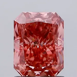 1.4ct RADIANT Fancy Vivid Pink VVS2 Coloured Lab diamond